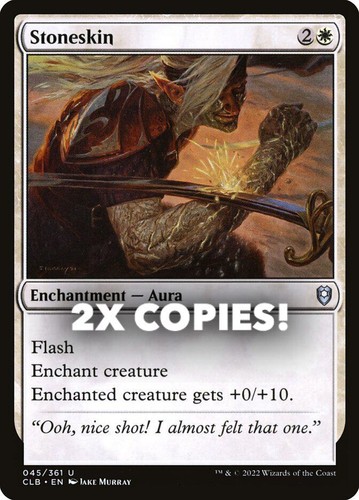 MTG | 2x Stoneskin | Nonfoil | CLB-45 | NM