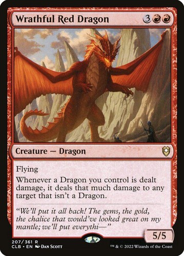 MTG | Wrathful Red Dragon | Nonfoil | CLB-207 | NM