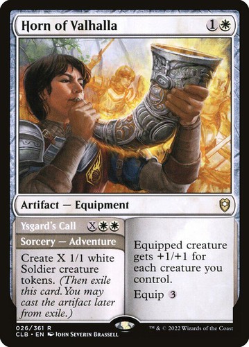 MTG | Horn of Valhalla // Ysgard's Call | Nonfoil | CLB-26 | NM