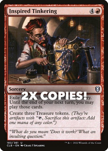MTG | 2x Inspired Tinkering | Nonfoil | CLB-183 | NM
