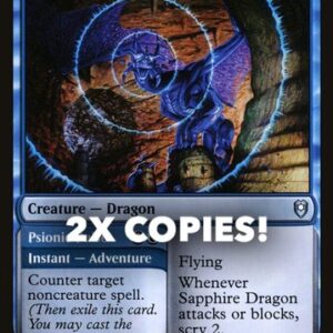 MTG | 2x Sapphire Dragon // Psionic Pulse | Nonfoil | CLB-94 | NM