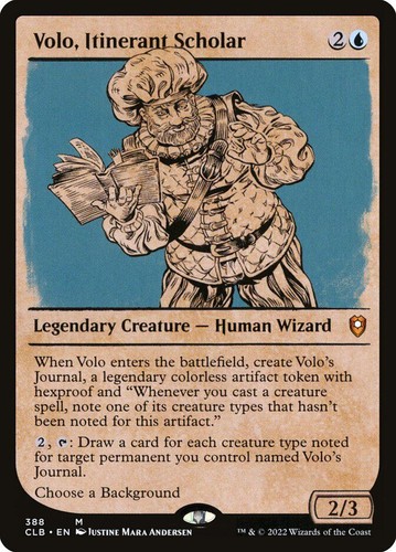 MTG | Volo, Itinerant Scholar | Nonfoil | Showcase | CLB-388 | NM