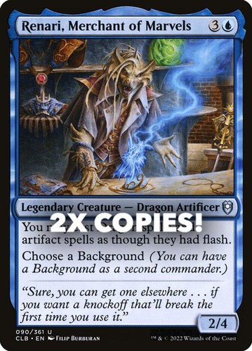 MTG | 2x Renari, Merchant of Marvels | Nonfoil | CLB-90 | NM