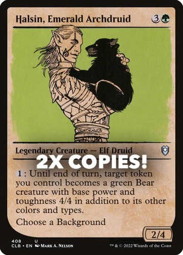 MTG | 2x Halsin, Emerald Archdruid | Nonfoil | Showcase | CLB-408 | NM