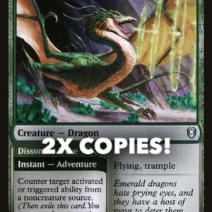 MTG | 2x Emerald Dragon // Dissonant Wave | Nonfoil | CLB-229 | NM