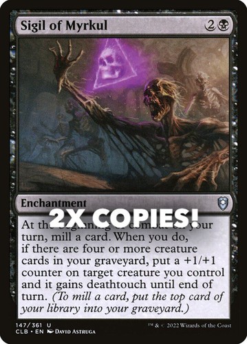 MTG | 2x Sigil of Myrkul | Nonfoil | CLB-147 | NM