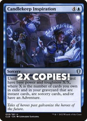 MTG | 2x Candlekeep Inspiration | Nonfoil | CLB-59 | NM