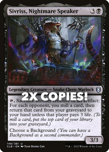 MTG | 2x Sivriss, Nightmare Speaker | Nonfoil | CLB-148 | NM