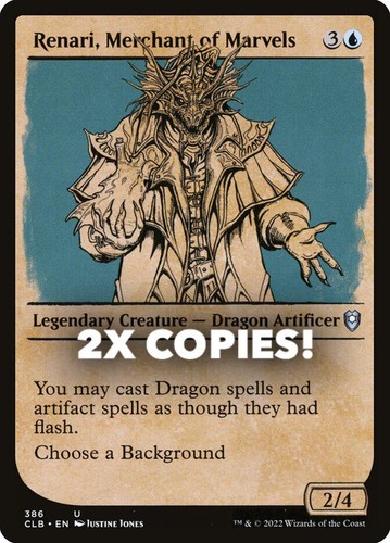 MTG | 2x Renari, Merchant of Marvels | Nonfoil | Showcase | CLB-386 | NM