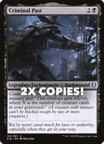 MTG | 2x Criminal Past | Nonfoil | CLB-122 | NM