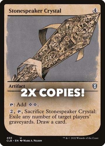 MTG | 2x Stonespeaker Crystal | Nonfoil | Showcase | CLB-450 | NM
