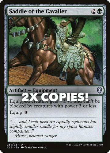 MTG | 2x Saddle of the Cavalier | Nonfoil | CLB-251 | NM