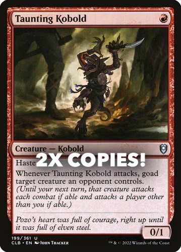 MTG | 2x Taunting Kobold | Nonfoil | CLB-199 | NM