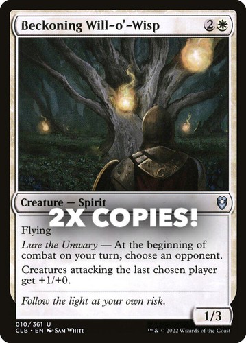 MTG | 2x Beckoning Will-o'-Wisp | Nonfoil | CLB-10 | NM