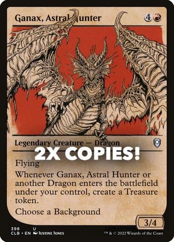 MTG | 2x Ganax, Astral Hunter | Nonfoil | Showcase | CLB-398 | NM