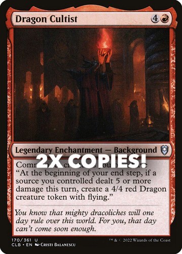 MTG | 2x Dragon Cultist | Nonfoil | CLB-170 | NM