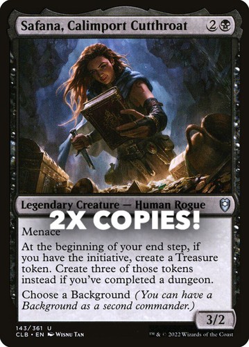 MTG | 2x Safana, Calimport Cutthroat | Nonfoil | CLB-143 | NM