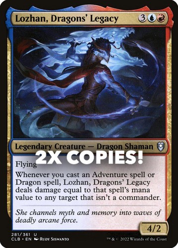 MTG | 2x Lozhan, Dragons' Legacy | Nonfoil | CLB-281 | NM