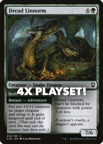 MTG | 4x Dread Linnorm // Scale Deflection | Nonfoil | CLB-225 | NM