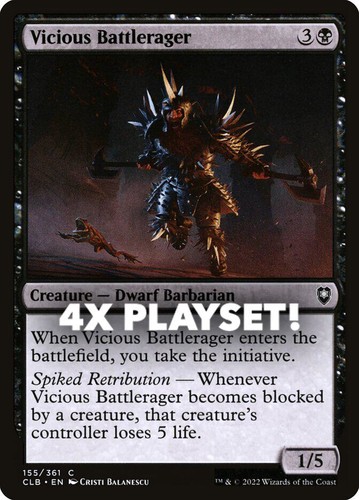 MTG | 4x Vicious Battlerager | Nonfoil | CLB-155 | NM