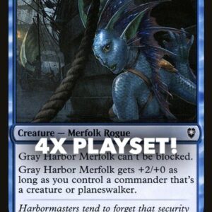 MTG | 4x Gray Harbor Merfolk | Nonfoil | CLB-75 | NM