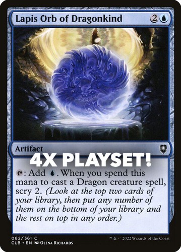 MTG | 4x Lapis Orb of Dragonkind | Nonfoil | CLB-82 | NM