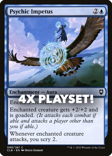 MTG | 4x Psychic Impetus | Nonfoil | CLB-89 | NM
