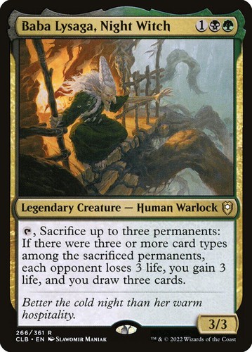 MTG | Baba Lysaga, Night Witch | Nonfoil | CLB-266 | NM