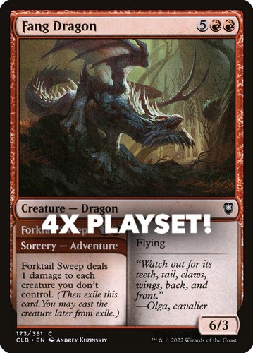 MTG | 4x Fang Dragon // Forktail Sweep | Nonfoil | CLB-173 | NM