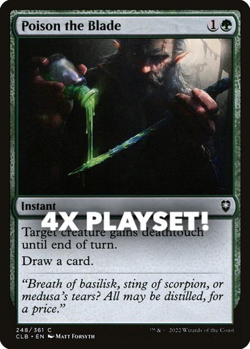 MTG | 4x Poison the Blade | Nonfoil | CLB-248 | NM