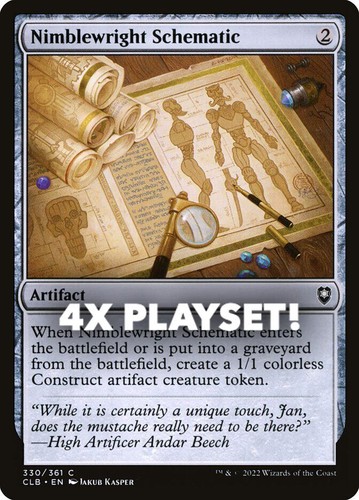 MTG | 4x Nimblewright Schematic | Nonfoil | CLB-330 | NM