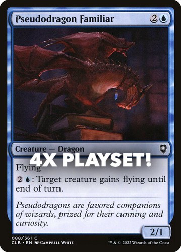 MTG | 4x Pseudodragon Familiar | Nonfoil | CLB-88 | NM