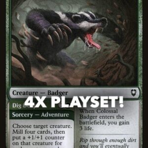 MTG | 4x Colossal Badger // Dig Deep | Nonfoil | CLB-223 | NM