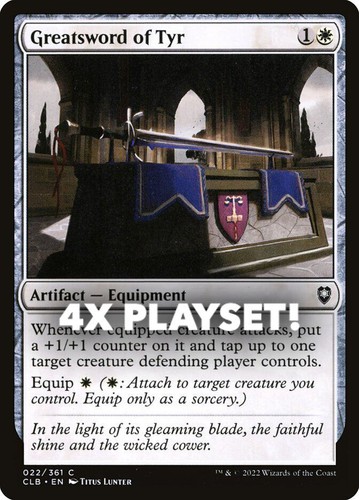 MTG | 4x Greatsword of Tyr | Nonfoil | CLB-22 | NM