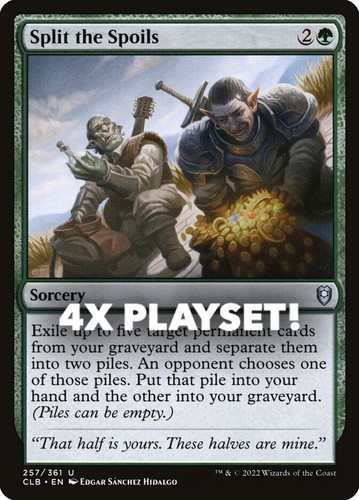 MTG | 4x Split the Spoils | Nonfoil | CLB-257 | NM