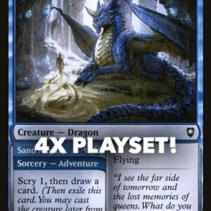 MTG | 4x Young Blue Dragon // Sand Augury | Nonfoil | CLB-106 | NM