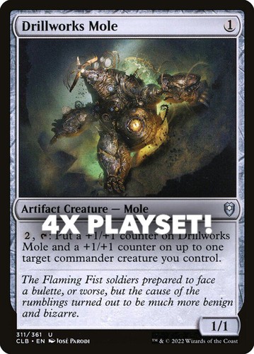 MTG | 4x Drillworks Mole | Nonfoil | CLB-311 | NM