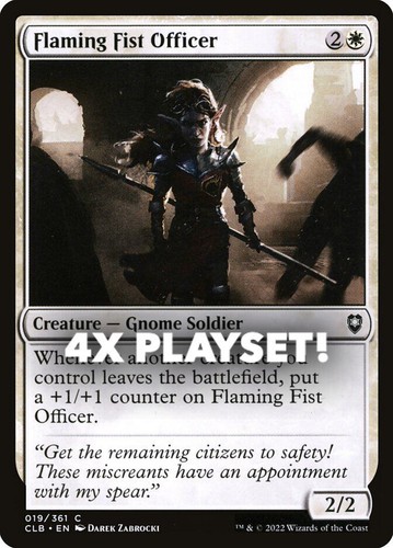 MTG | 4x Flaming Fist Officer | Nonfoil | CLB-19 | NM