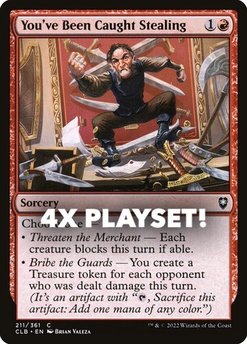 MTG | 4x You've Been Caught Stealing | Nonfoil | CLB-211 | NM