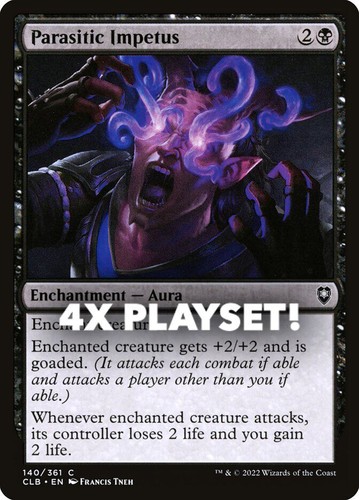 MTG | 4x Parasitic Impetus | Nonfoil | CLB-140 | NM