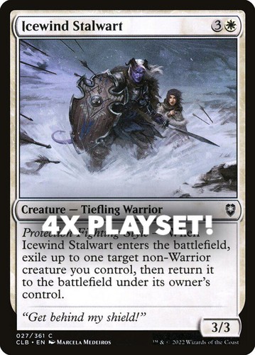 MTG | 4x Icewind Stalwart | Nonfoil | CLB-27 | NM