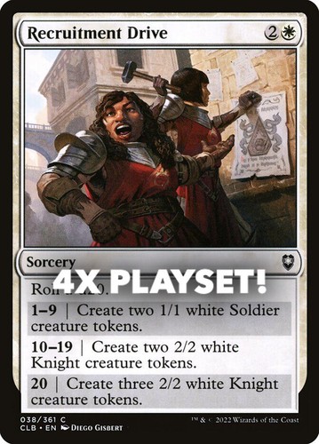 MTG | 4x Recruitment Drive | Nonfoil | CLB-38 | NM
