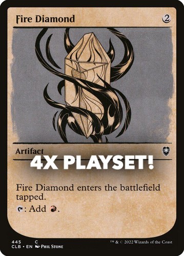 MTG | 4x Fire Diamond | Nonfoil | Showcase | CLB-445 | NM