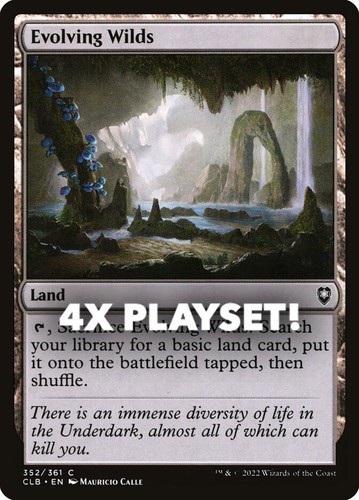 MTG | 4x Evolving Wilds | Nonfoil | CLB-352 | NM