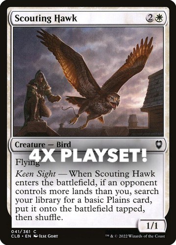 MTG | 4x Scouting Hawk | Nonfoil | CLB-41 | NM