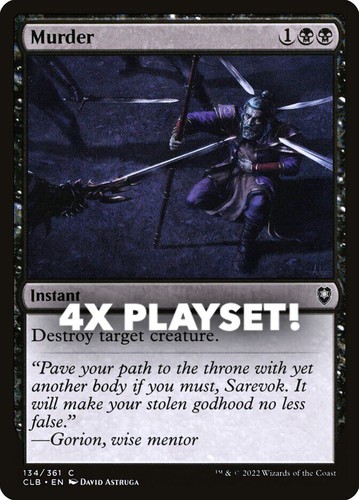 MTG | 4x Murder | Nonfoil | CLB-134 | NM