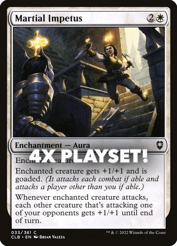 MTG | 4x Martial Impetus | Nonfoil | CLB-33 | NM