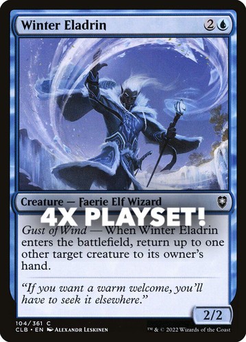 MTG | 4x Winter Eladrin | Nonfoil | CLB-104 | NM