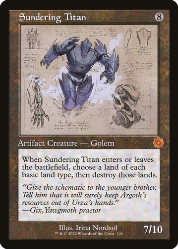 MTG | Sundering Titan Retro Schematic | Nonfoil | BRR-120 | NM