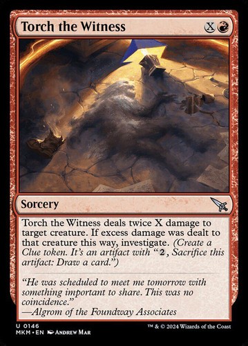 MTG | Torch the Witness | Nonfoil | MKM-146 | NM